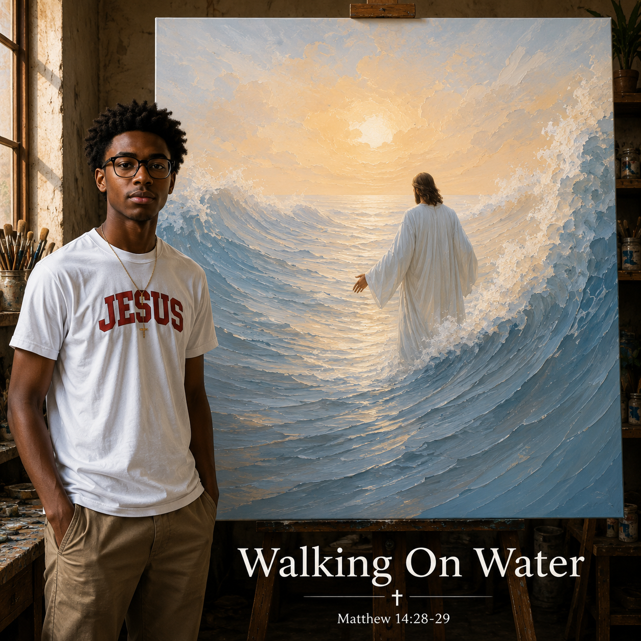 Jaydens Jesus Painting